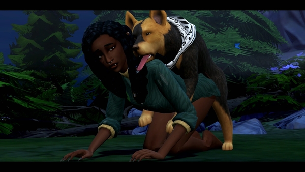 Sims 4 - Werewolf Jade loves Dogmeat [3D, Werewolf]