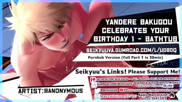 Part 1 My Hero Academia Daddy Bakugous Hot Birthday Fuck - Bathtub [Asmr, My hero academia]