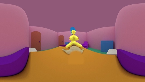 Horny Marge Simpson rides a dick in Virtual Reality [The Simpsons]