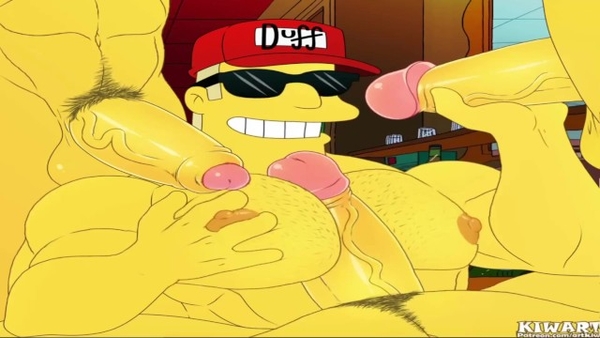 Duffman from The Simpsons enjoying some gay cocks [Cartoon, Incest, Yaoi]