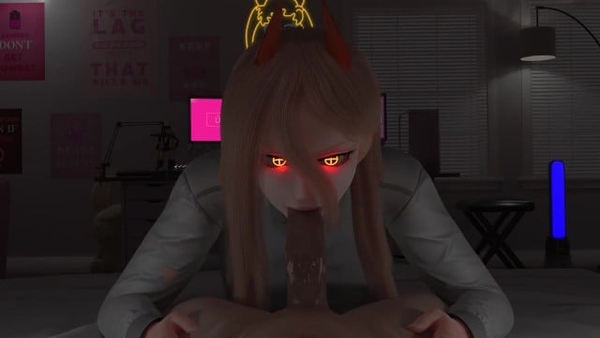 The Dream Of Denji Realistic 3D Blowjob From Power Animation and POV Chainsaw Man Anime [Chainsaw Man]