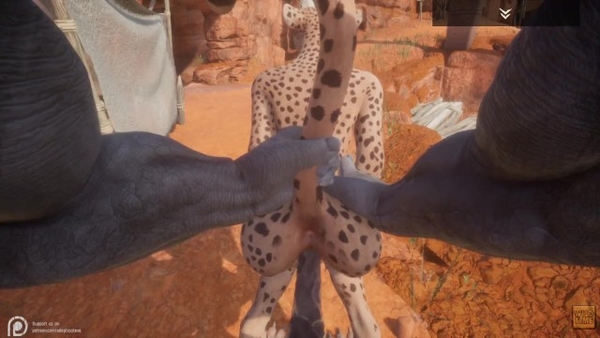Wild Life Cheetah Girl Takes on Big Rhino Cock POV [Furry, Wild Life]