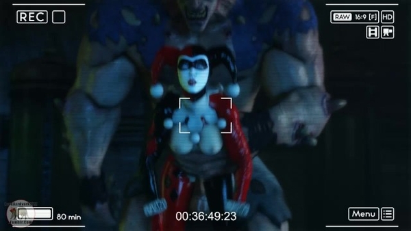 Poor Harley fucked by monster [3D, Harley Quinn, Hentai]