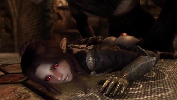 Skyrim - Saffy Does A Young Bit Of Werewolf Training [3D, Werewolf]