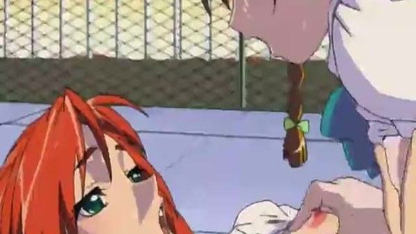 Rooftop Lesbians Fingerfuck Hentai Lick [Hentai, Yuri]