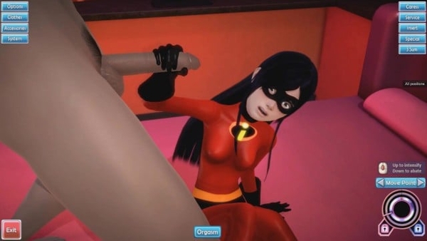 (3d Porn)(the Incredibles) Violett Parr Oral Sex and Hand Job [Ecchi, Incredibles]