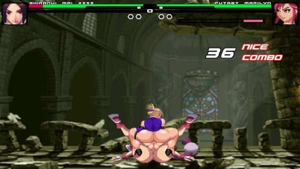 Shiranui Vs Futa Marilyn Mugen [Futanari, Street Fighter]