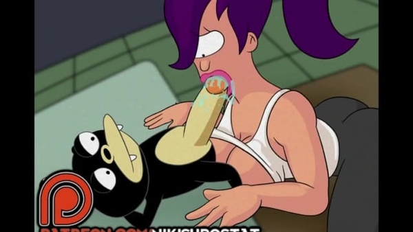 Futurama Porn- Leela gives nibblonian a blowjob [Futurama]
