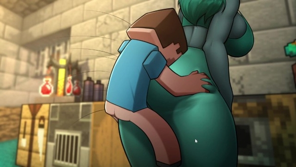 Hornycraft Milf Getting Her Ass Fucked While Yoga Pants On [Cartoon, Hentai]