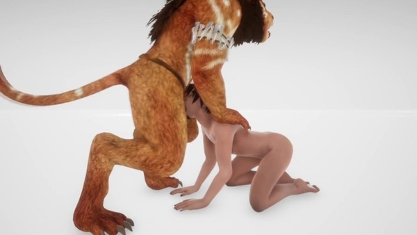 Furry Anthro Lion and Wolf Fuck Human Man [Furry, Yaoi, Yiff]