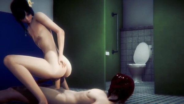 Genshin Impact Yaoi Femboy - Venti Hardsex In A Public Toilet [Femboy, Genshin Impact]