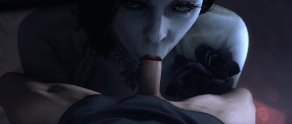 Lady Dimitrescu Blowjob [GreatM8] [3D, Artists]