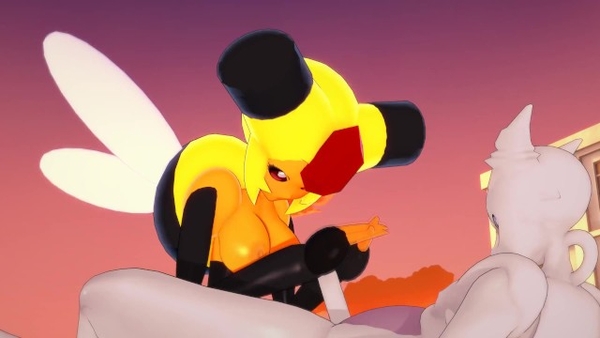 Pokemon - Vespiquen Jerks Mewtwo - 3d Anime Porn [Cartoon, Games, Hentai, Pokemon]