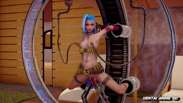 Jinx Comples Fuck Machine Dildo Fuck and Nipples Sucking [3D, Arcane, League of Legends]