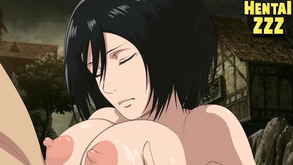 Attack On Titan - Mikasa Ackerman Gives Eren A Titjob [Attack on Titan]