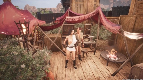 Fuck at the Market With My Boyfriend Conan Exiles Sex [3D, Hentai]