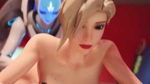 Echo and Mercy - Extremely deep ass fucking in Overwatch hentai porn [Futanari]
