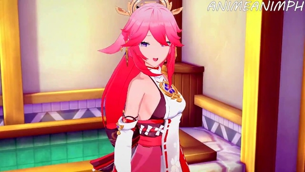 Yae Miko Takes It All: Blowjob, Creampie, and Missionary Pounding [Anime, Games, Genshin Impact]