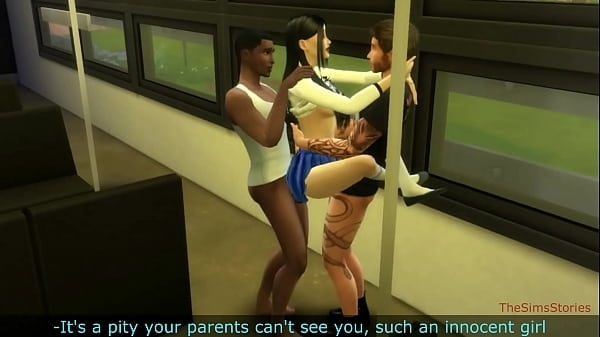 Sims 4, Japanese College Girl Groped And Fucked With No Mercy In Bus [Dark skin, The Sims]