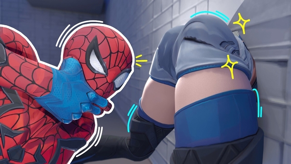 Luna Snow Stuck in a Wall [4K] [Alyta3d] [3D, Marvel, Marvel Rivals]