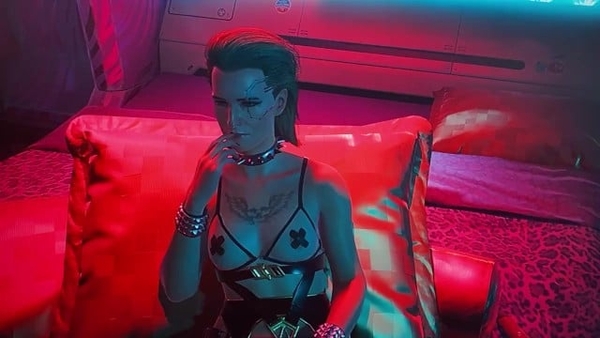 Big Titty Cyberpunk 2077 Lesbian Fucks Meredith Stout [Cyberpunk, Hentai]