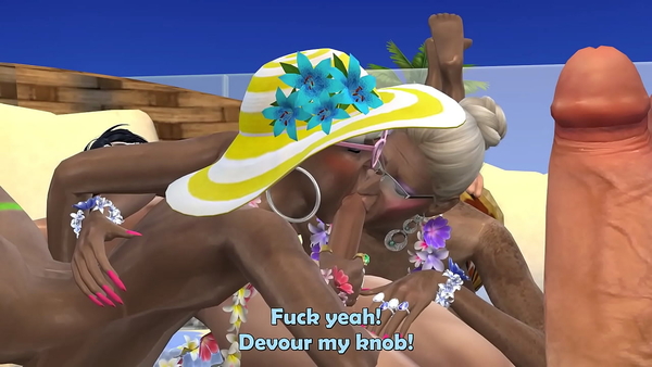 Grandmother Treat 5 - Lunatic Grandmother Blowjobs Aboard The Granny Cruise - Sims 4 [The Sims]