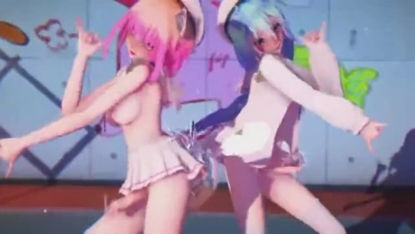 Cute Petite Futanari Chicks Dance [Futanari]
