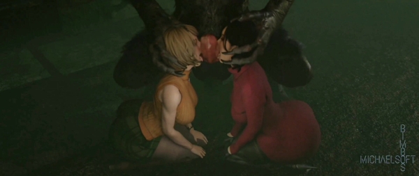 Ada and Ashley loving Werewolf Cock [Resident Evil, Werewolf]