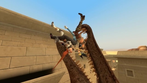 Nine Girls, One Spinosaurus Vore Animation (No Sound) [Vore]