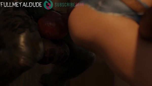Werewolf have fun with Thick Girl [3D, Werewolf]