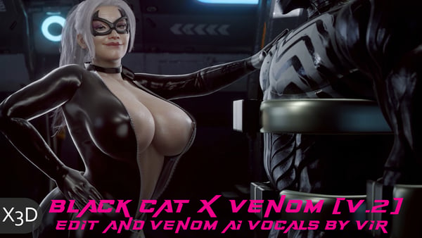 BLACK CAT X VENOM [X3D] w/ updated Venom voice [3D, Marvel, Marvel Rivals]