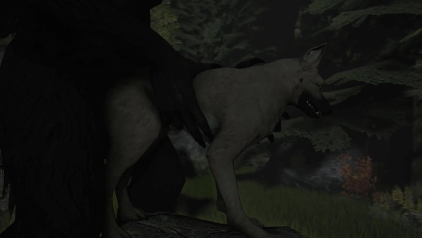 (Female Canine Dog x Male Werewolf) Bestiality Breeding Couple [Wolfland] [3D, Werewolf]