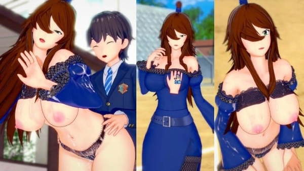 Mei Terumi - Busty lady meets a huge dick on the playground in Naruto hentai porn [Cartoon, Games, Naruto]