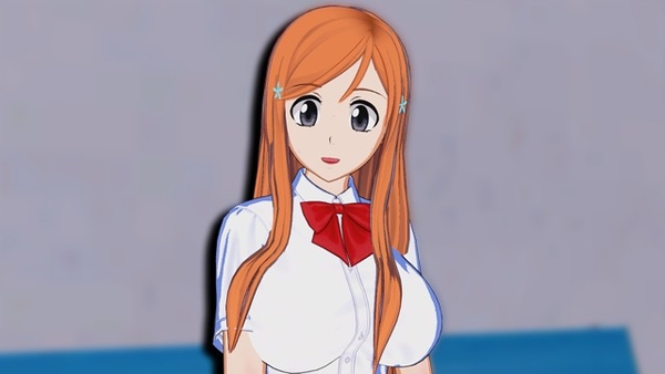 Redhead teen Orihime Inoue from Bleach gets fucked while standing [3D, Bleach]