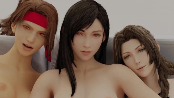 Final Fantasy Vii Remake - Seductive Tifa, Aerith, and Jessie - Part 1 [Final Fantasy, Yuri]