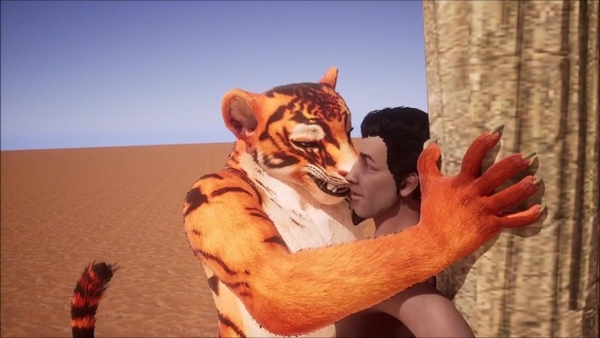 Furry Domination Animation Tiger Suit [BDSM, Cartoon, Compilation, Furry]