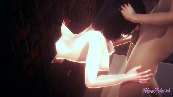 Naruto Hentai 3D - Threesome Hinata Blowjoib And Gets Fucked Through A Wall - Anime Manga Japanese Porn [3D, Naruto]