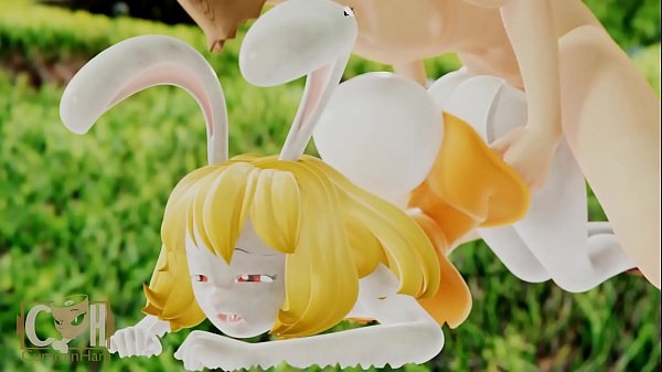 Cute Bunny Girl Blowjob and Creampie in Public [3D]