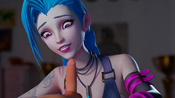 Jinx Blowjob [Redmoa] [3D, Artists, League of Legends]