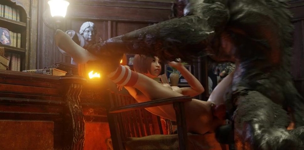 Ada Wong fucked by werewolf [Resident Evil, Werewolf]