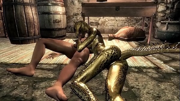 Female Argonian Gets Laid With a Guard [Furry, Hentai, Scalie, Skyrim]