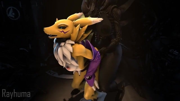 Quick FUTA Furry fuck [Digimon, Futanari]