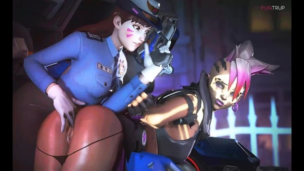 Officer DVa Arrested Sombra and Fingered Her Butthole [Overwatch, Yuri]