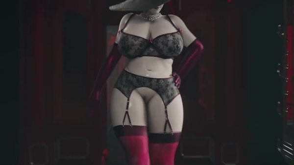 Lady Dimitrescus Slut Walk (Lingerie Version) [Artists, Cartoon]