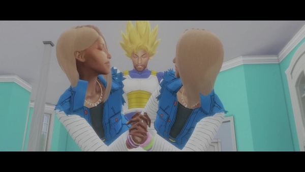 Android 18 Vs Vegeta [Cartoon, Dark skin, Dragon Ball]