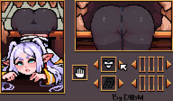 Frieren stuck in a mimic [2D, Frieren]