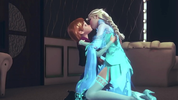 Anna is Fingered and Fucked By Her Futanari Sister Elsa [Disney, Frozen, Futanari]