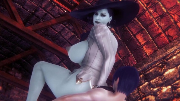 Lady Dimitrescu Reverse Cowgirl Resident Evil Village Parody [Cartoon, Resident Evil]