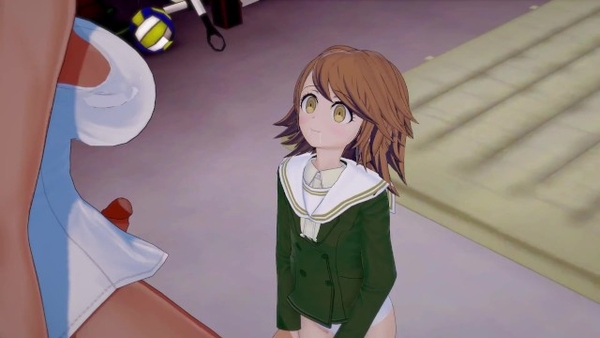 Danganronpa: Futa Aoi Asahina and Futa Akane Owari Fuck Chihiro Fujisaki With Their Massive Dicks [3D, Cartoon, Futanari, Games]