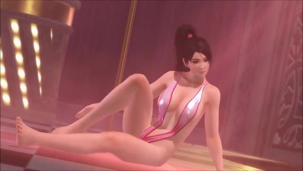 Dead Or Alive Momiji Striptease and Poledance [Dead or Alive (DoA), Hentai]